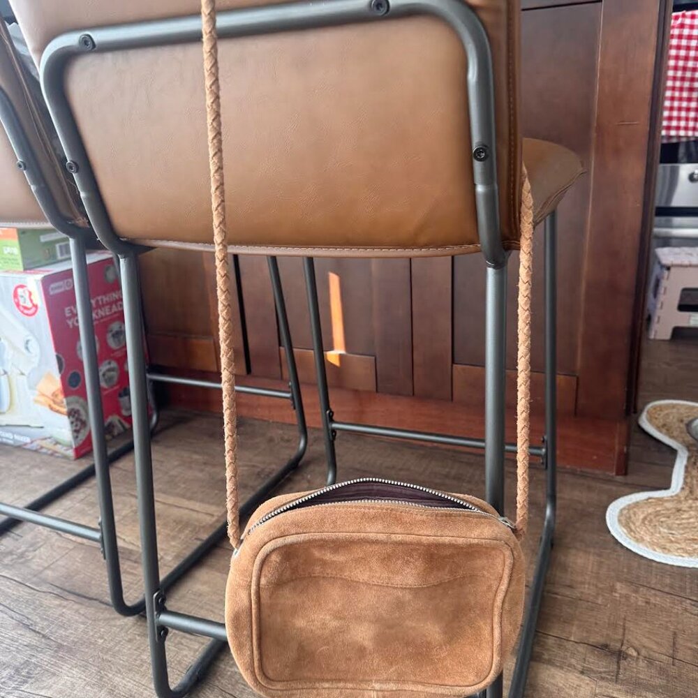 Tan Urban Outfitters Suede Crossbody Bag